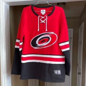 Red and Black Hockey Jersey NHL Hurricanes
